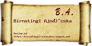 Birnstingl Ajnácska névjegykártya